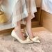 Plus-size, Wide-fit High-heeled For Women, Stiletto Heels, 2025 Floral Wedding Pointed-toe Bridal Shallow-cut Single_vogvips.com