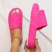 Women's Shoes Summer Large Size Thick Bottom Color Towel Fabric Fur Slippers For Women_vogvips.com