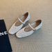 Women's French Woven Openwork Mary Jane Shoes Summer Single Strap Low Cut Flats Chunky Heel Sandals in Stock Ready to Ship_vogvips.com