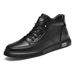 High-top Men's Shoes Side Zipper Casual Leather Shoes Men's Board Shoes Men's Sports_vogvips.com