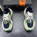 Vintage Distressed Green Elevated Luxury Platform Dad Shoes_vogvips.com