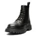 Lace-up Men's Boots Slim Short Boots Retro Tooling Boots Thick-soled Heightening Martin Boots_vogvips.com