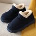 Shevalues Winter Fuzzy Fluffy Plush House Fashion Outdoor Antiskid Cotton Platform Fur Men Shoes_vogvips.com