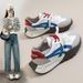 INS Korean Style Dad For Women 2025 Spring New Breathable Student Sneakers Height Increasing Women's Casual Shoes_vogvips.com