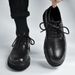 Suitable For All Seasons 38 Summer Soft Sole Leather Men Black Lace-up Round Toe British Style Business Formal Dad Father Shoes 45_vogvips.com