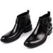 European Warm Series Korean Style Short Round Toe Men's Side Zipper European Size High-top Shoes Cowhide Outdoor Martin Trendy Boots_vogvips.com