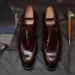 Retro Men Dress Shoes Business Loafers Slip On Pointed Toe Leather Shoes Party Formal Shoe Handmade Casual Men Shoes Plus Size48_vogvips.com