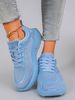 Spring And Autumn New Product Women's Candy Color Simple, Comfortable, Breathable, Wear Resistant Lace Up Sports Shoes_vogvips.com