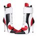 Women's Plus Size 44 High Heel Short Boots Color Block Pointed Toe Music Festival Hot Girl Shoe_vogvips.com
