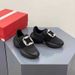 Rhinestone Square Buckle Torre Shoes Women's New Style Slip-on Mesh Retro Belt Buckle All-match Shallow Mouth Shoes_vogvips.com