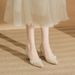 Luxury Wedding Shoes - Orthopedic Block Heel (Non-Slip Sole, Arch Support, Perfect For Outdoor Ceremonies)_vogvips.com