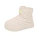 Fleece-Lined High-Top Snow Boots For Women 2025 Winter New Style Student Ins Korean Version Warm Casual Cotton Shoes_vogvips.com