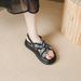 Chinese-style Printed Platform Sandals Women's Summer New Open-toed Small Fragrant Roman Outer Wear Beach Shoes, National Style Cool Slippers_vogvips.com
