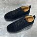 LTTL Electric Embroidery Black Embroidered Low-top Rivet Men's Flat Casual Crescent Shoes_vogvips.com