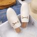 European And American Foreign Trade Women's Open-toe Slip-on Mules, Flat-soled Lazy Shoes For Outdoor Wear, Large Sizes_vogvips.com