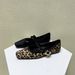 Women's Autumn One-line With Leopard Print Square Flat Shoes Shallow Mouth Single Shoes_vogvips.com