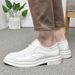 Euro Step New White Brogue Men's Leather Summer Breathable Business Formal British Style Pointed Wedding Shoes For Men_vogvips.com