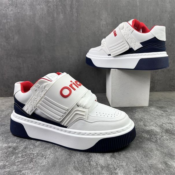 China-Chic Velcro Bread Men's Fashion Brand Thick Soled High Rise Small White Casual Versatile Sports Board Shoes_vogvips.com