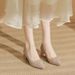 Women's Shoes Wedding Party Style No Tiring Wedding Dress Wedding Bridal Shoes Champagne Gold Thick Heel Bridesmaid High Heels Large Size_vogvips.com