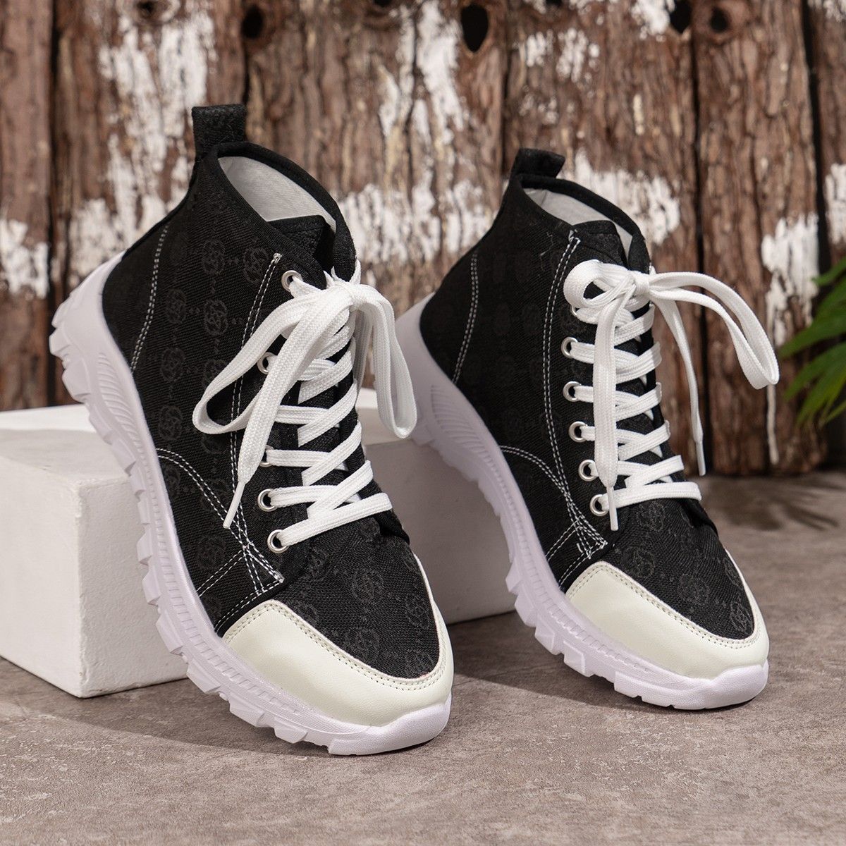 Women's Breathable Knit Sneakers - Lightweight Floral Mesh Walking Shoes For Travel/Gym (Black/Khaki/Pink) - EU 36-43_vogvips.com
