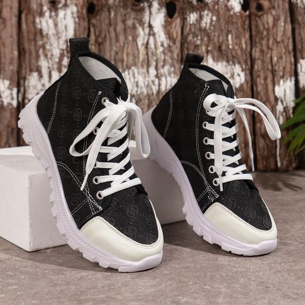 Women's Breathable Knit Sneakers - Lightweight Floral Mesh Walking Shoes For Travel/Gym (Black/Khaki/Pink) - EU 36-43_vogvips.com