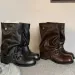 Womens Ankle Mid Heels Leather Winter Shoes Fashion Trend Gothic Boots Walking Dress Short Mujer Botas 251126_vogvips.com