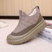 Winter Sheep Wool Thick-Soled Height-Increasing Snow High-Top Comfortable Lightweight Casual Women's Shoes With Fleece_vogvips.com
