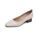 Pointed Single Shoes Women's Thick Heel Autumn Versatile Soft Sole Doudou Shoes Large Size Ladyshoes_vogvips.com