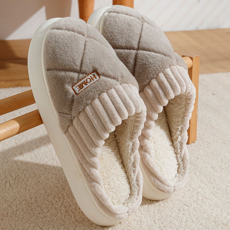 Thick Soled Plush Cotton Women, Autumn And Winter 2025 New Style, With A Sense Of Stepping On Poop. Hairy Slippers For_vogvips.com