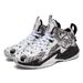 New high-top basketball shoes men's leather children's small shoes actual running shoes_vogvips.com