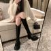 Grape Mom Same Style High Heel Thick Sole Over-the-Knee Plus Size Wide Fleece Lined Long Tube Riding Boots For Women_vogvips.com