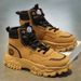 European Warm Series Shoes Autumn 2025 New High-top Work Men's Versatile Thick-soled Sports Height-increasing Outdoor Martin Boots Non-slip_vogvips.com