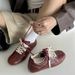 Vintage Two-Tone Lace-Up Ballet Sneakers For Women & Men – Retro-Inspired Suede Training Shoes With Hidden Wedge Sole, Casual Comfort_vogvips.com