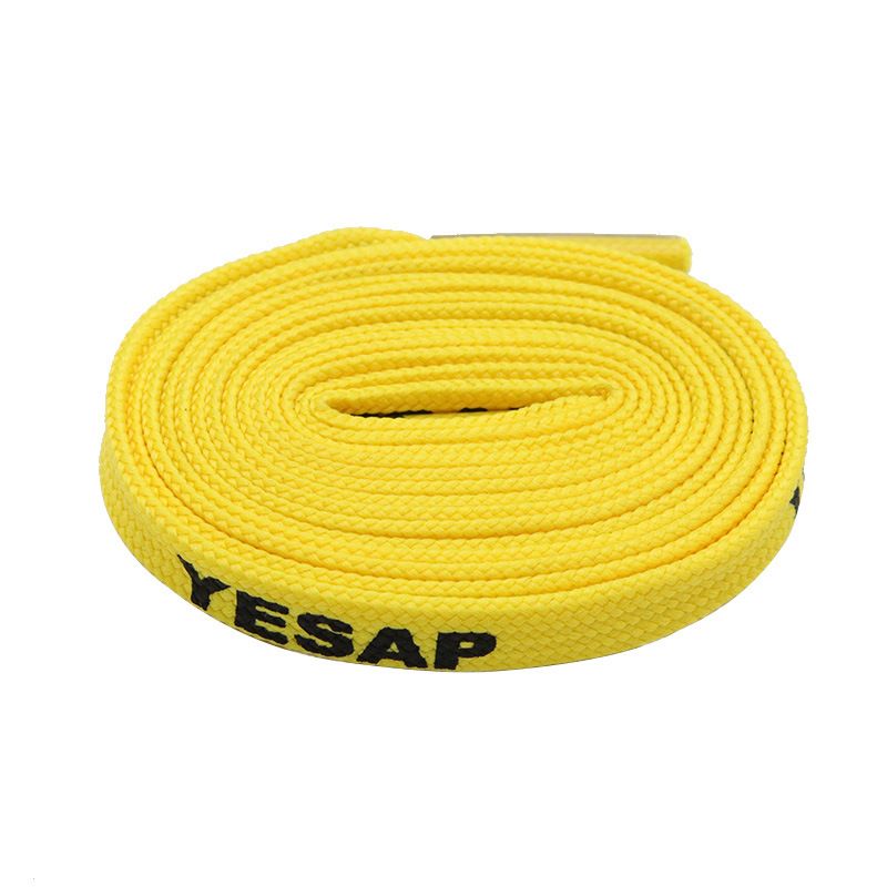 Double Polyester Flat Shoelaces YESAR Letter Print Casual All-match High-low Canvas Shoe Shoelaces_vogvips.com