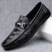 Leather New Style Simple Fashion Commuter Loafers Soft Sole Slip-On Business Casual Men's Shoes_vogvips.com