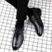 Men's Shoes, Leather Shoes, Niu Er Embossed Grid. Inner Heightening Leather Shoe Size Dress_vogvips.com