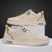Spring New Versatile Men's Casual Leather Breathable Sports Board Work Little White Trendy Shoes_vogvips.com