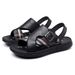 Top Layer Cowhide Sandals Breathable Soft Soles With Exposed Fingers, Casual Beach Shoes Men, Leather Sandals, And_vogvips.com