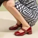Dress Shoes Women Heeled Spring Fashion Retro Round Toe Large Size Shallow Mouth Thick Heel Casual High Heels For_vogvips.com