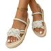 New Students Flat Sandals Slippers Two Wear Beach Shoes_vogvips.com