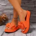 2026 New For Women Wearing Thick Bottom Butterfly Knot One Word Women's Cool Slippers_vogvips.com