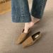 Women's Retro Square Toe Mid Heel Single Shoes Leather Slip-On Chunky Heel Mori Style Autumn New Fashion_vogvips.com