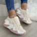 Sports And Leisure Women's Chunky Casual Shoes Increase Height Matching Color European And American Thick-soled Casual Lace-up Large Size_vogvips.com