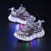 Spring And Autumn New Cartoon Children's Sports Dinosaur LED Kids For Boys Casual Light-Up Running Shoes_vogvips.com