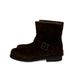 Cowhide Version~ New Korean Style Round Toe Belt Buckle For Women Genuine Leather Low Heel Short Ankle Flat Mid-Calf_vogvips.com