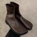 Women's Short For Autumn And Winter 2025 New Style Square Toe Mango Soft Leather Stretch Slim Retro Martin Boots_vogvips.com
