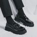 Cross-Border Large Size Patent Business Casual Formal Leather British Style Tassel Thick Sole Pointed Toe Slip-On_vogvips.com