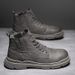 European Warm Series Men' Martin Winter Fleece-Lined Waterproof High-Top Caual Leather Shoe Britih Style Workwear Mid-Top Motorcycle_vogvips.com