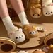 2025 Girly Style Rilakkuma Clog Shoes Summer Student Outdoor Slippers Non-Slip Odor-Resistant Couple Closed-Toe Sandals_vogvips.com