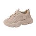 Fashion Sport 2025 New Summer Black Casual Chunky Sneakers Women Mesh Leather Platform Shoes_vogvips.com
